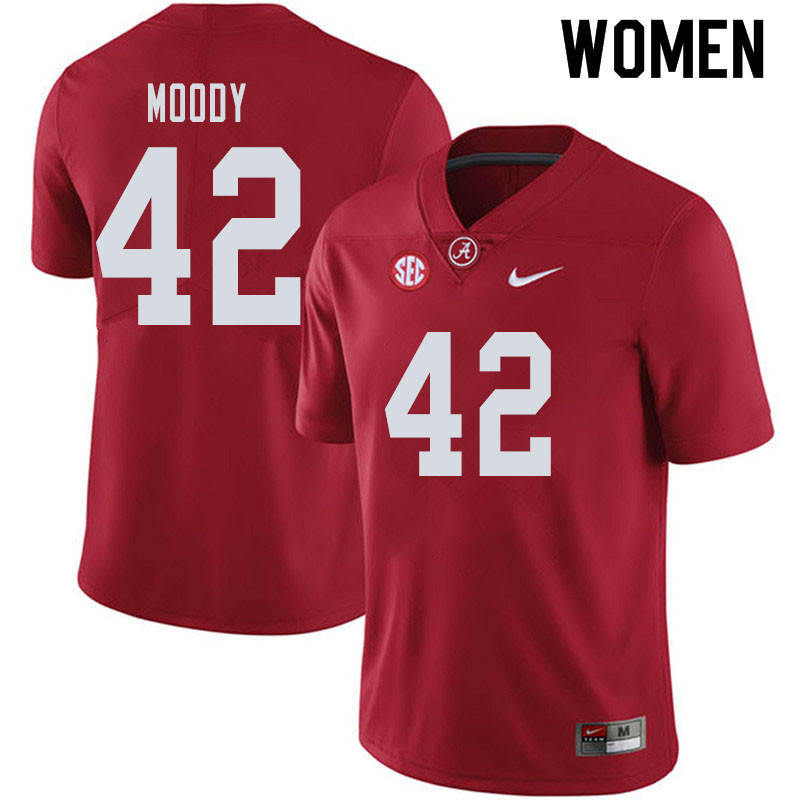 Women #42 Jaylen Moody Alabama Crimson Tide College Football Jerseys Sale-Crimson